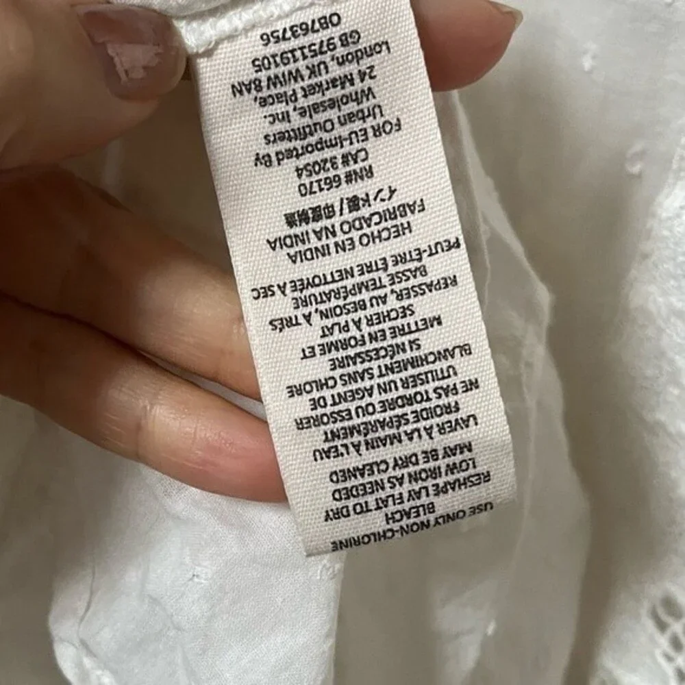 Free People Drive You Mad Blouse in Creamy White XS